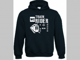 Train WC Rider  mikina s kapucou stiahnutelnou šnúrkami a klokankovým vreckom vpredu 